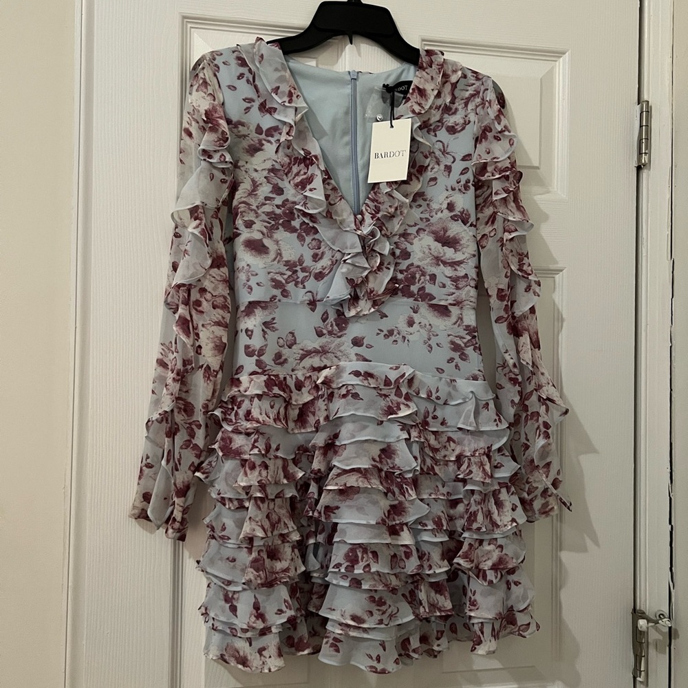 Bardot Sky Blue Floral Dress